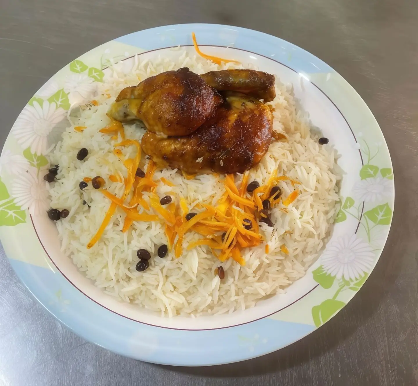 Half Grilled Chicken With White Rice