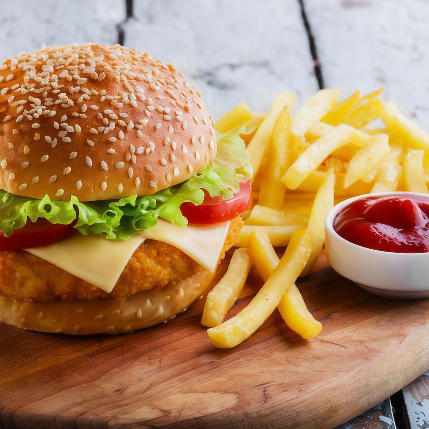 Cheese Chicken Burger Meal