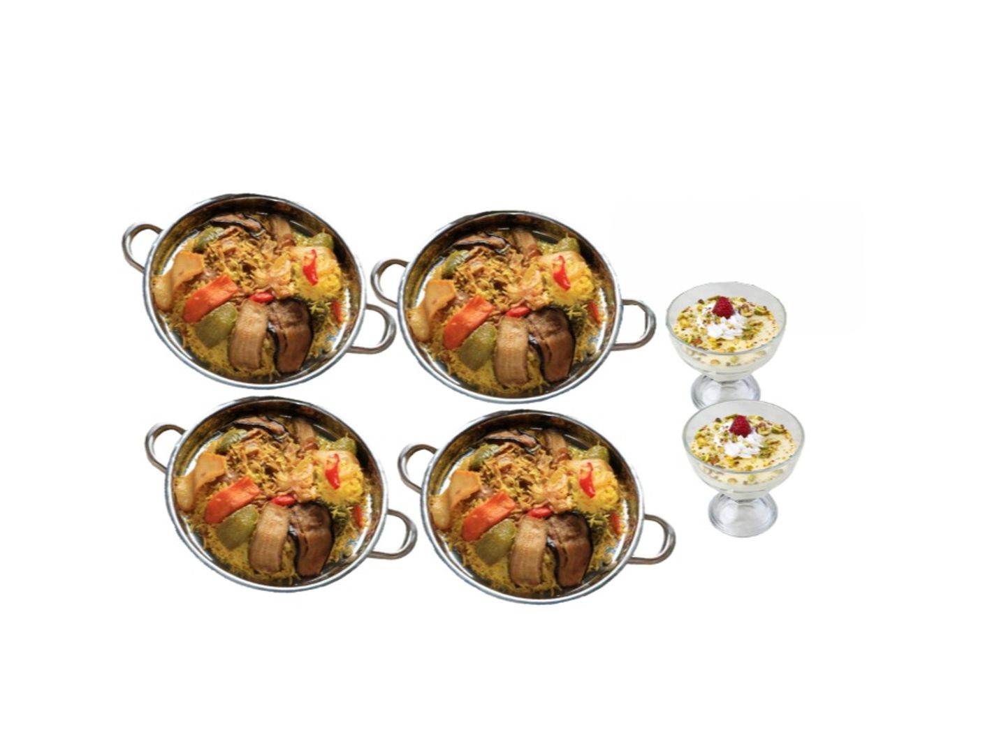 4 نفر مقلوبة دجاج