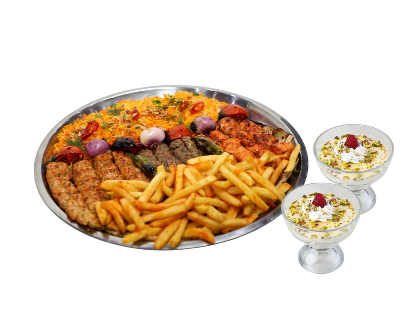 3 نفر مكس مشاوي على ارز