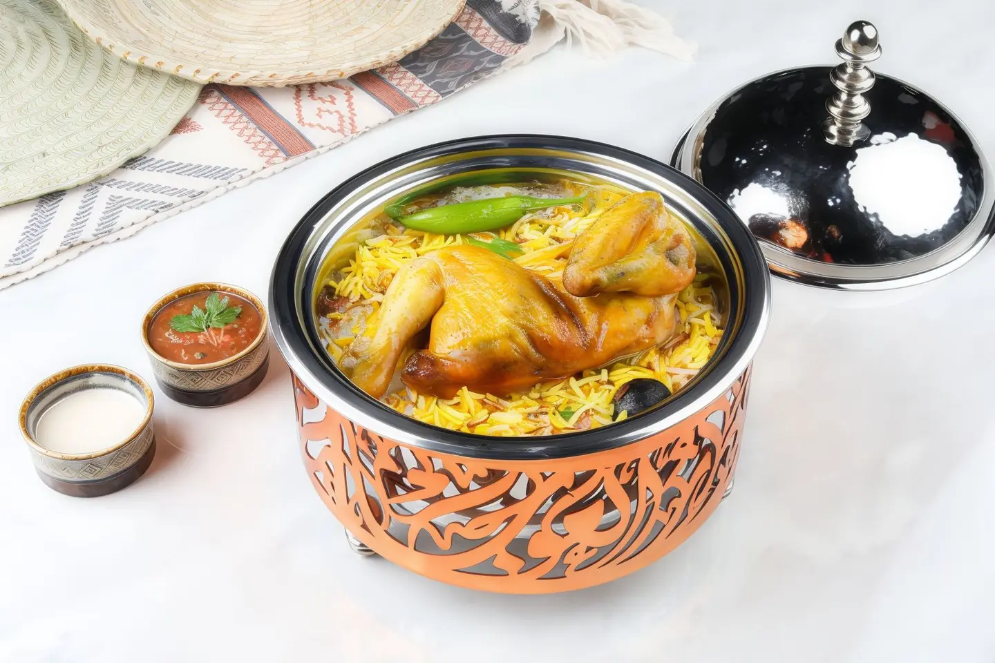 مندي دجاج نص حبه