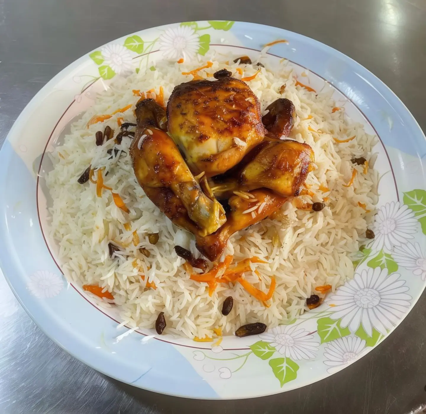 Grilled Chicken With White Rice