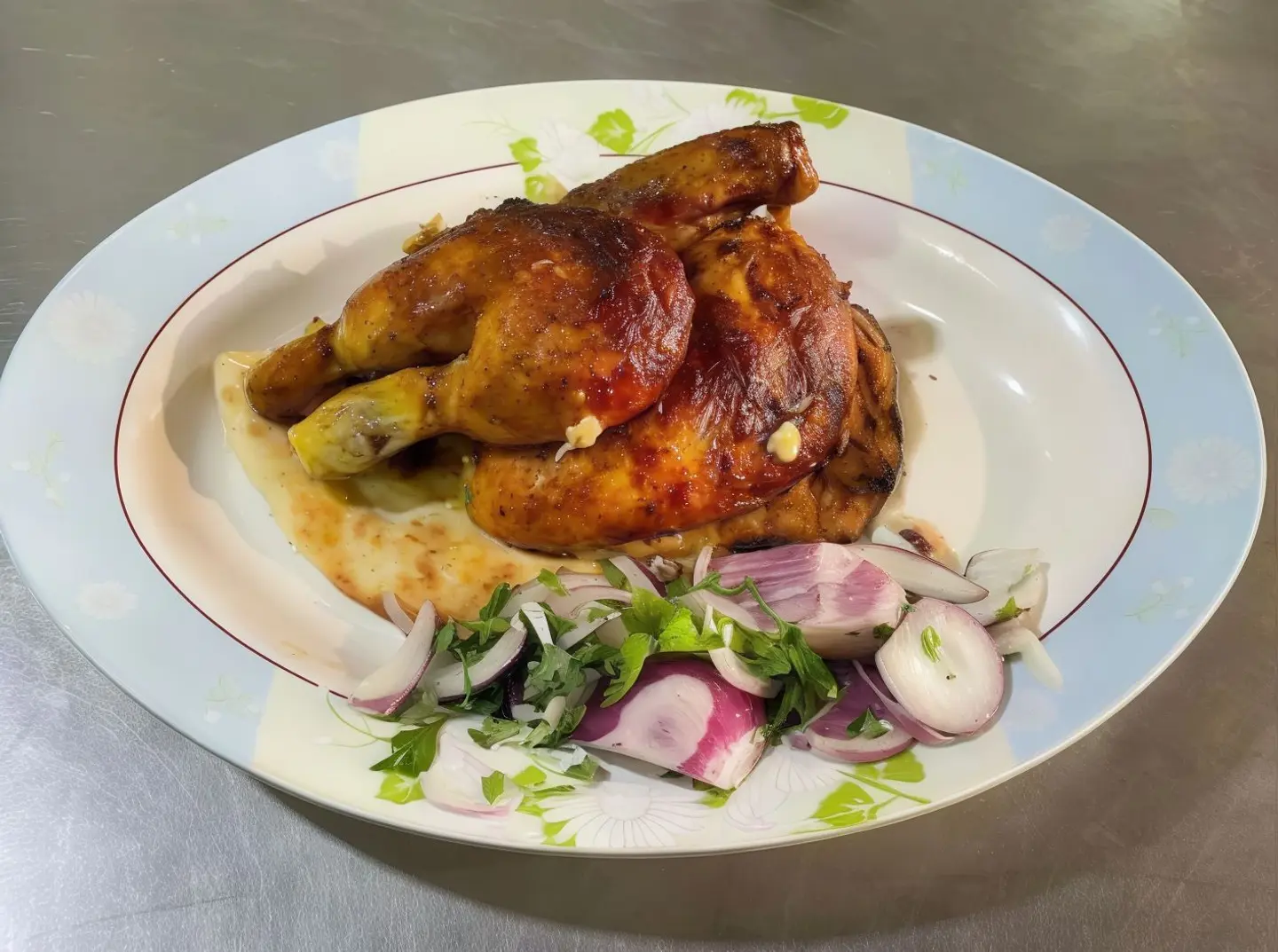 نصف دجاج شواية سادة