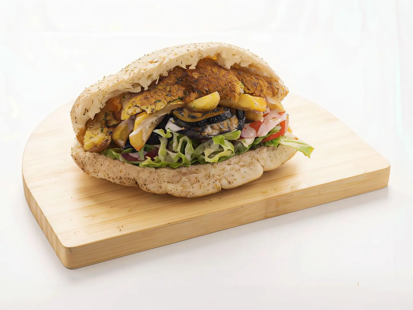 Falafel Sandwich With Egyptian Bread