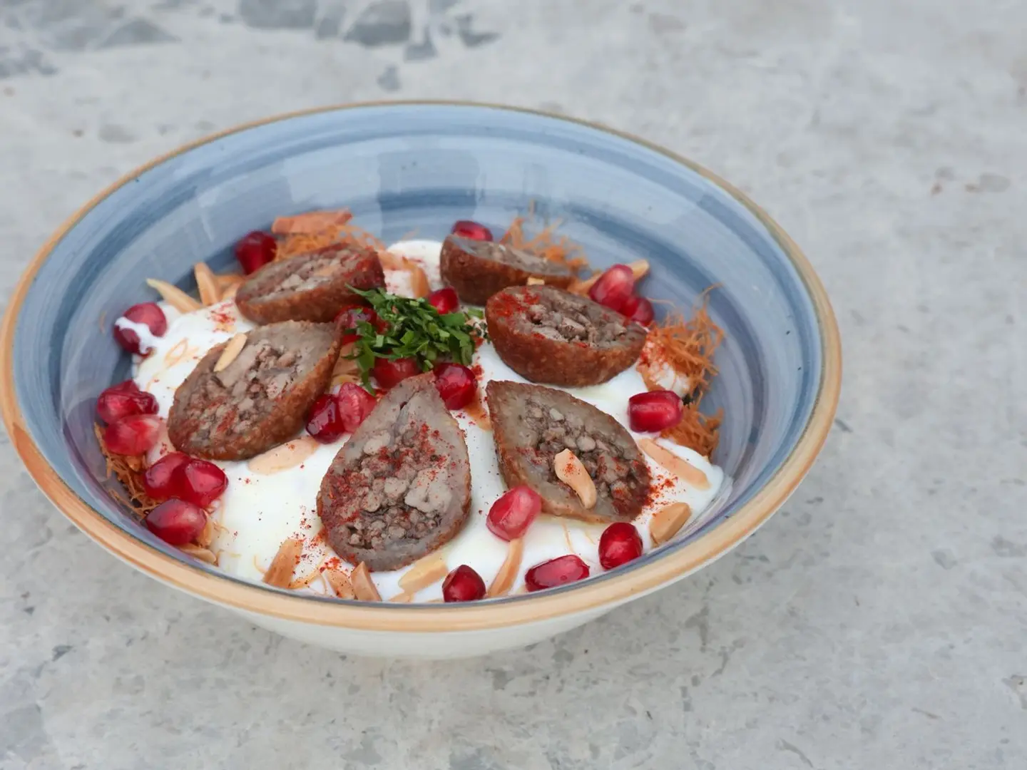 Fatteh With Fried Kebbeh