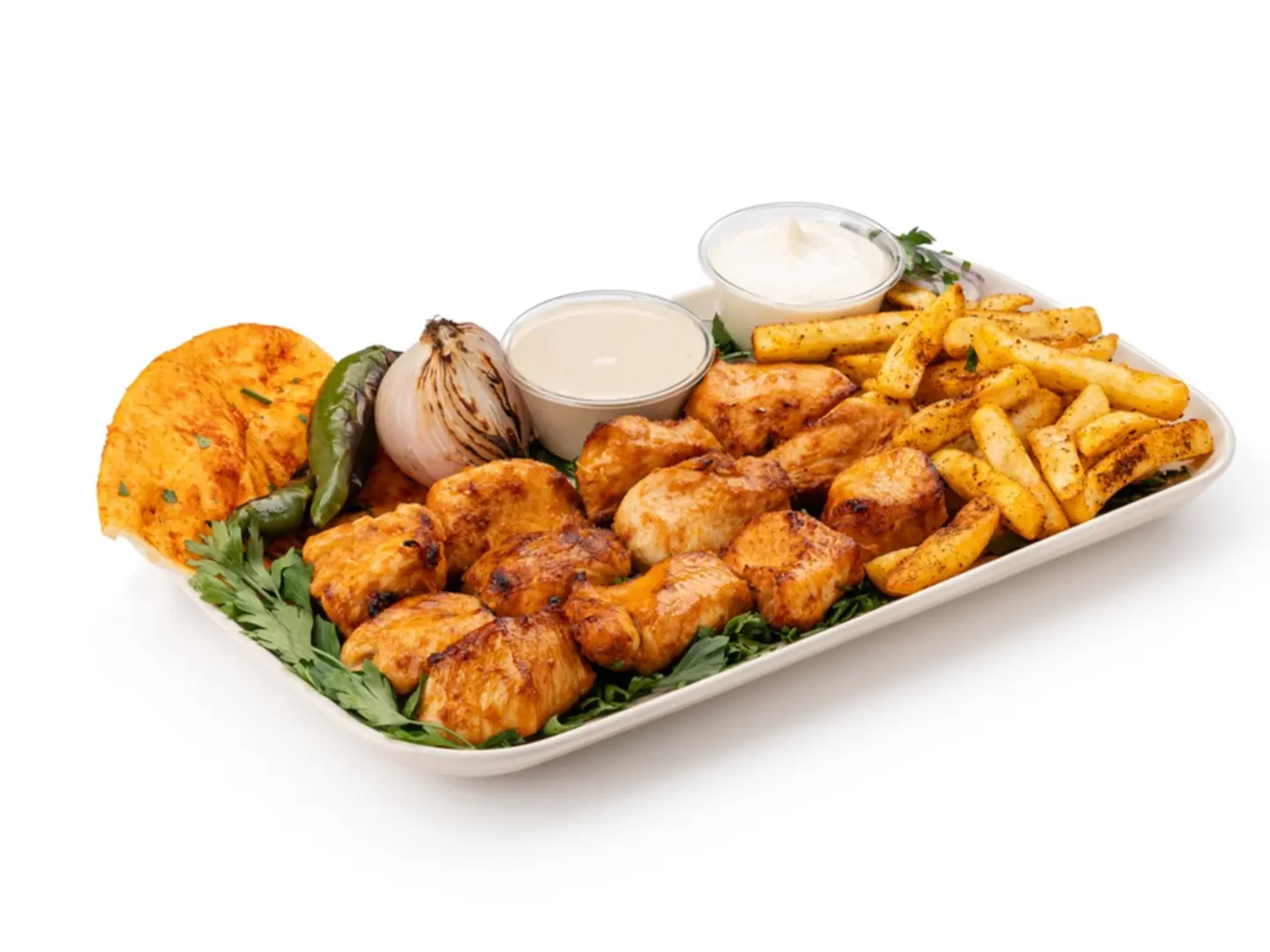 نص كيلو شيش طاووق دجاج