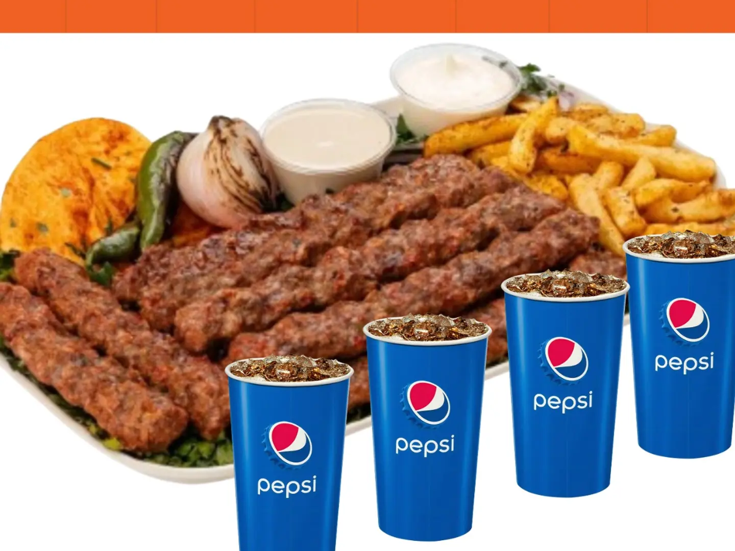 وجبه عائليه كباب لحم