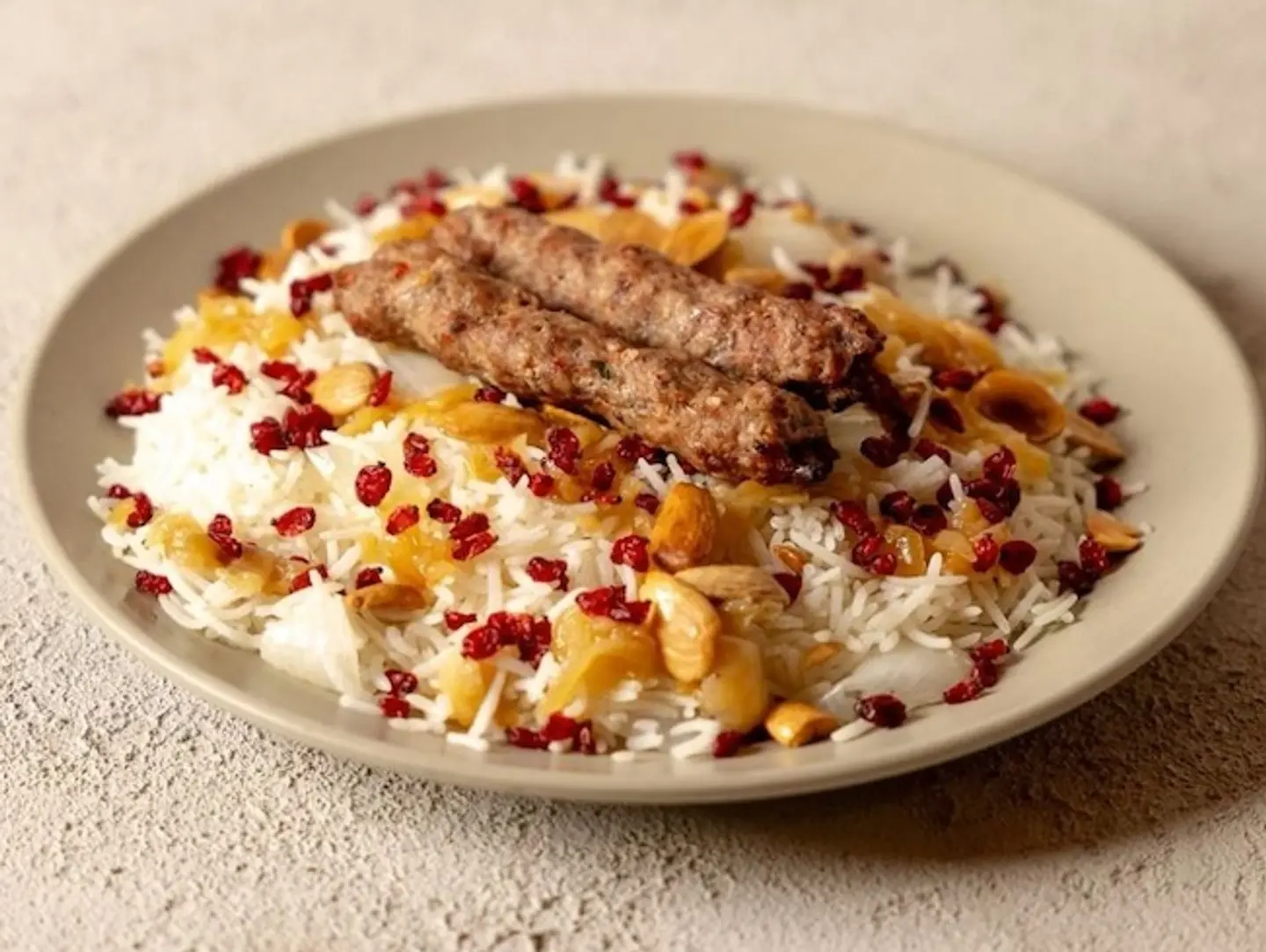 Meat Kebab With Rice