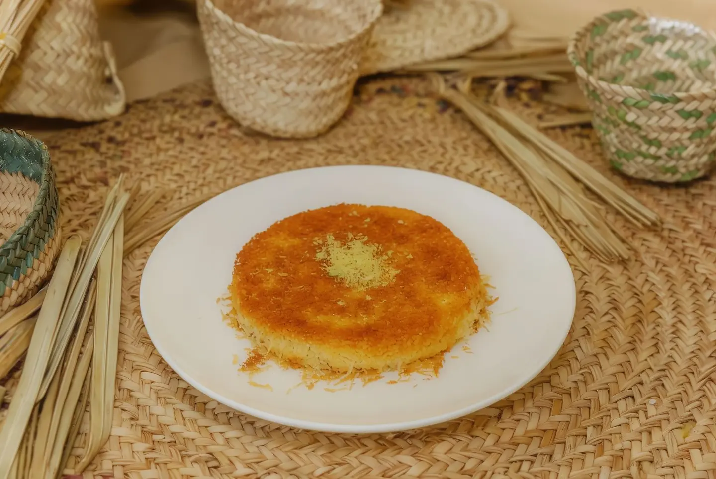 كنافة مع القشطة