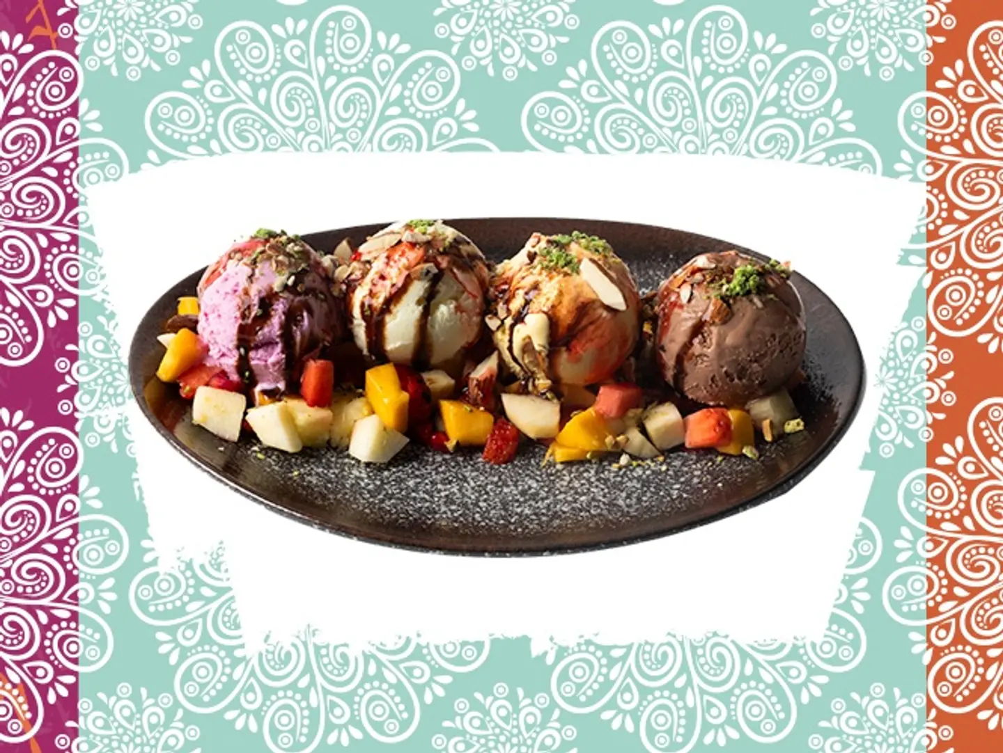 Fruit Salad With Ice Cream