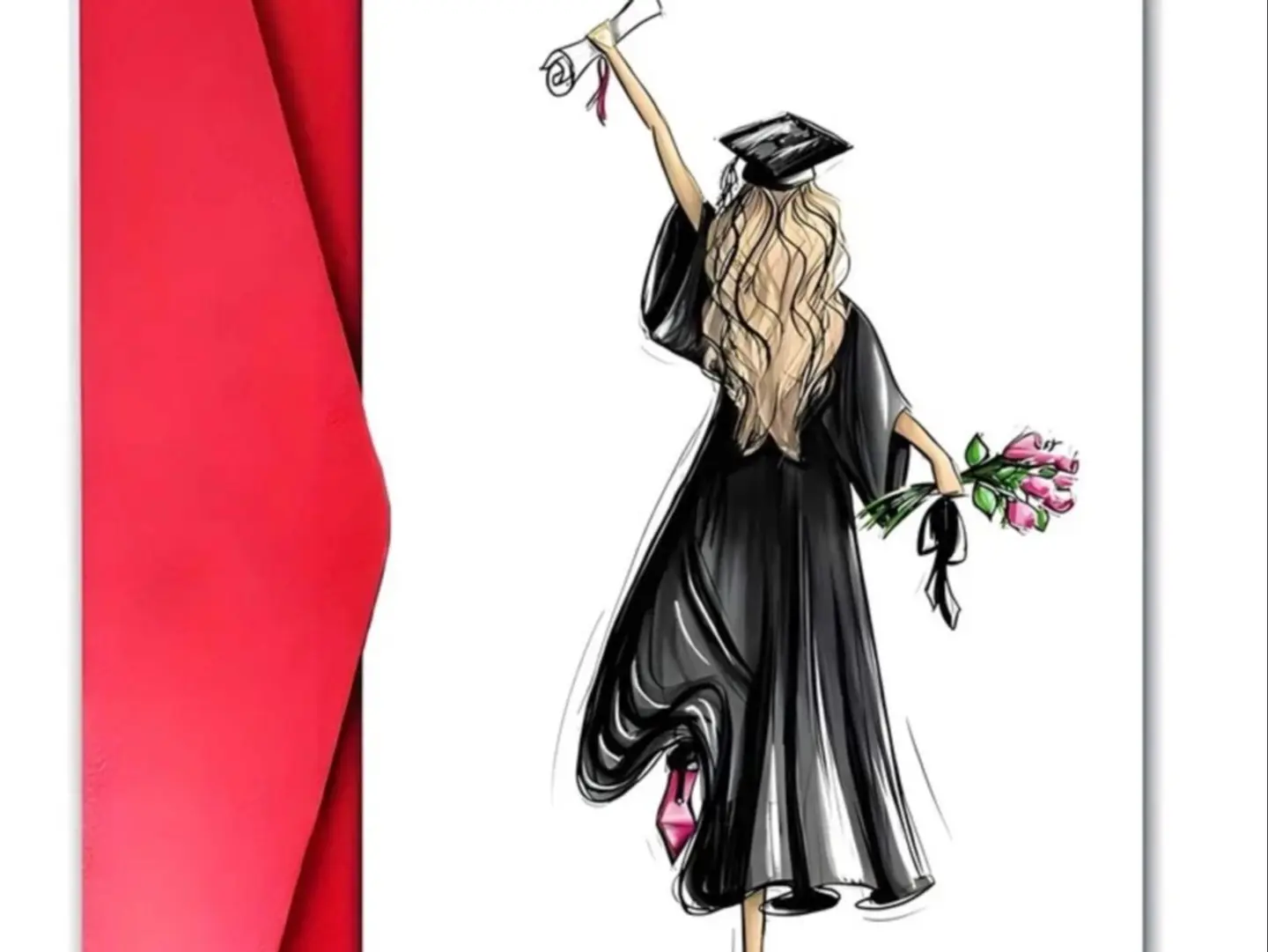 Card Graduation Girl