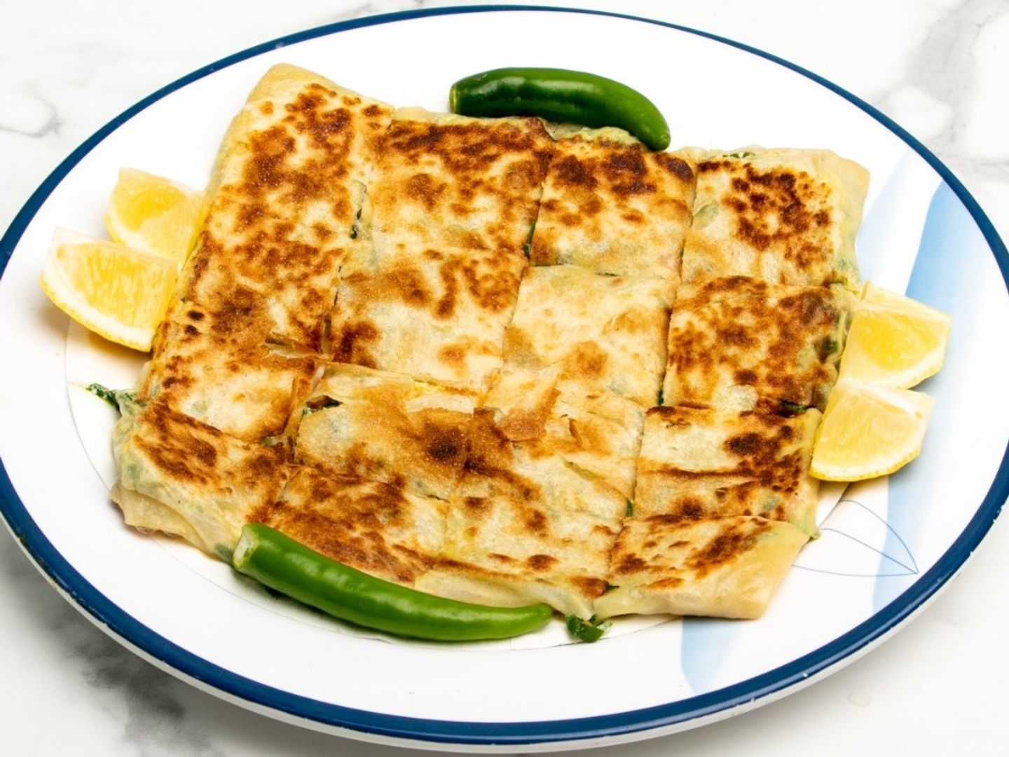 Mutabbak Two Cheese With Vegetables