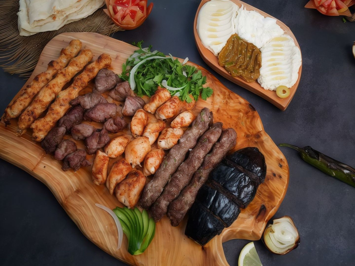 2 كيلو مشاوي مشكل نعيمي مع الدجاج +2صحن مقبلات صغير