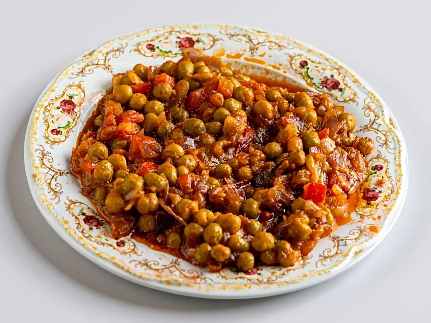 Peas With Tomatoes And Tuna