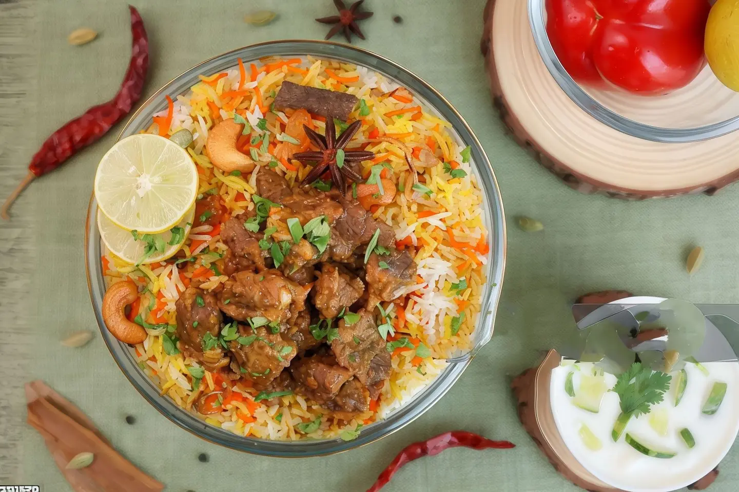 أرز بيلاو لحم بقري