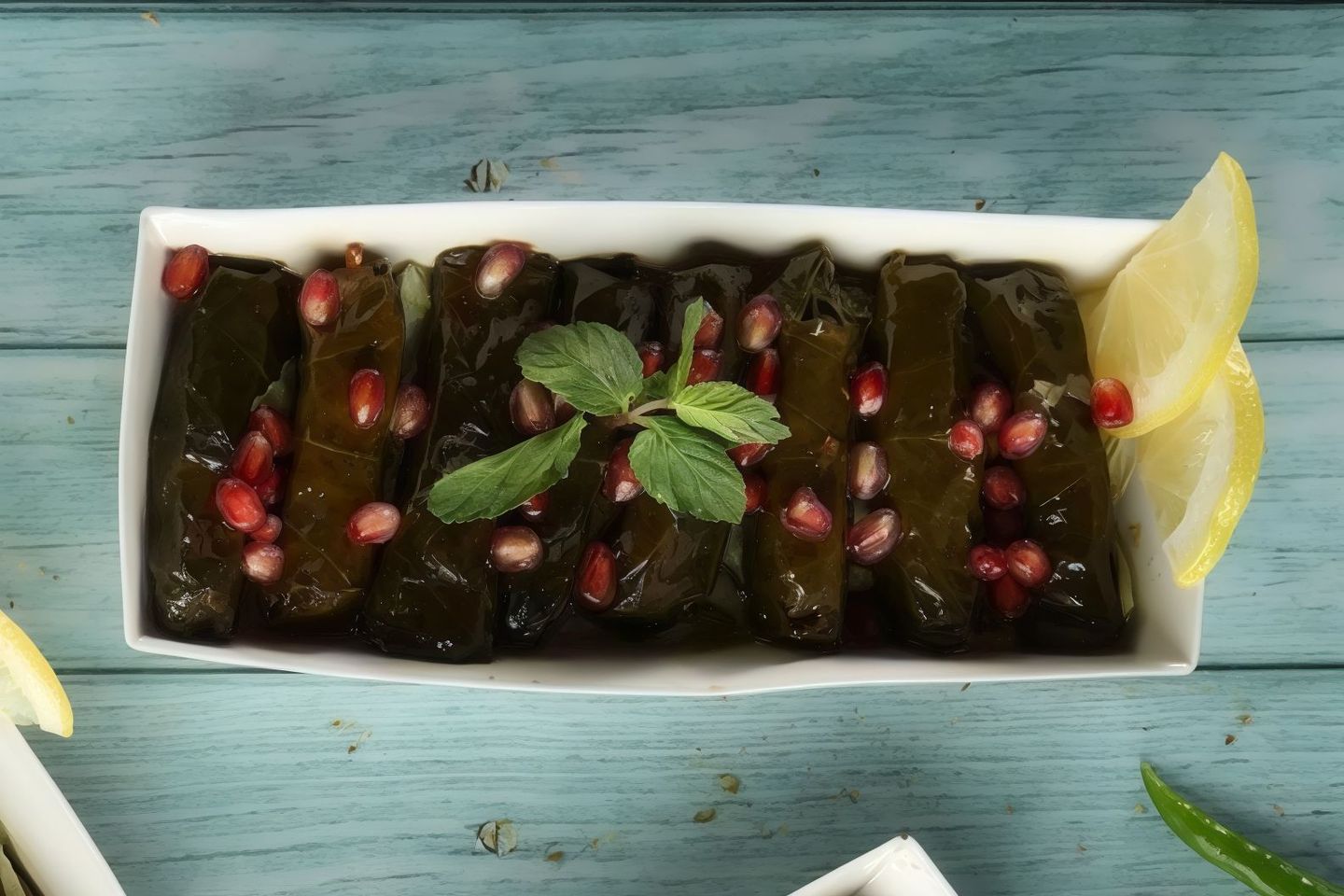 Small Grape Leaves - Grape Leaves  Pomegranate Molases