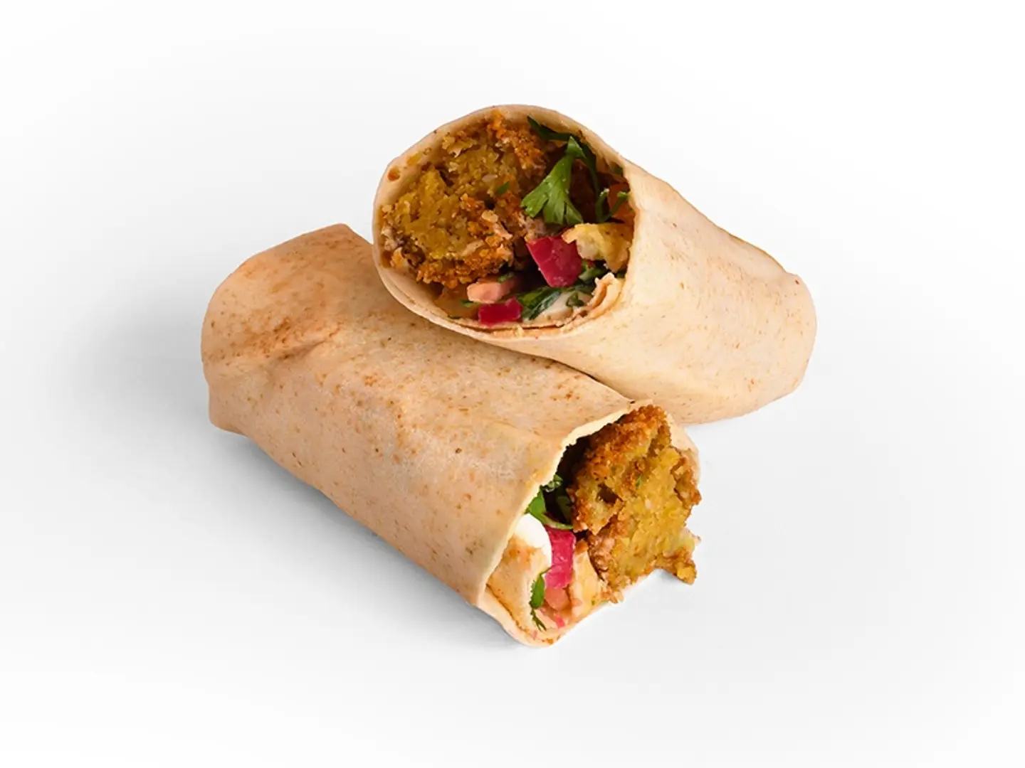 Mixed Falafel Sandwich With Hummus And Egg