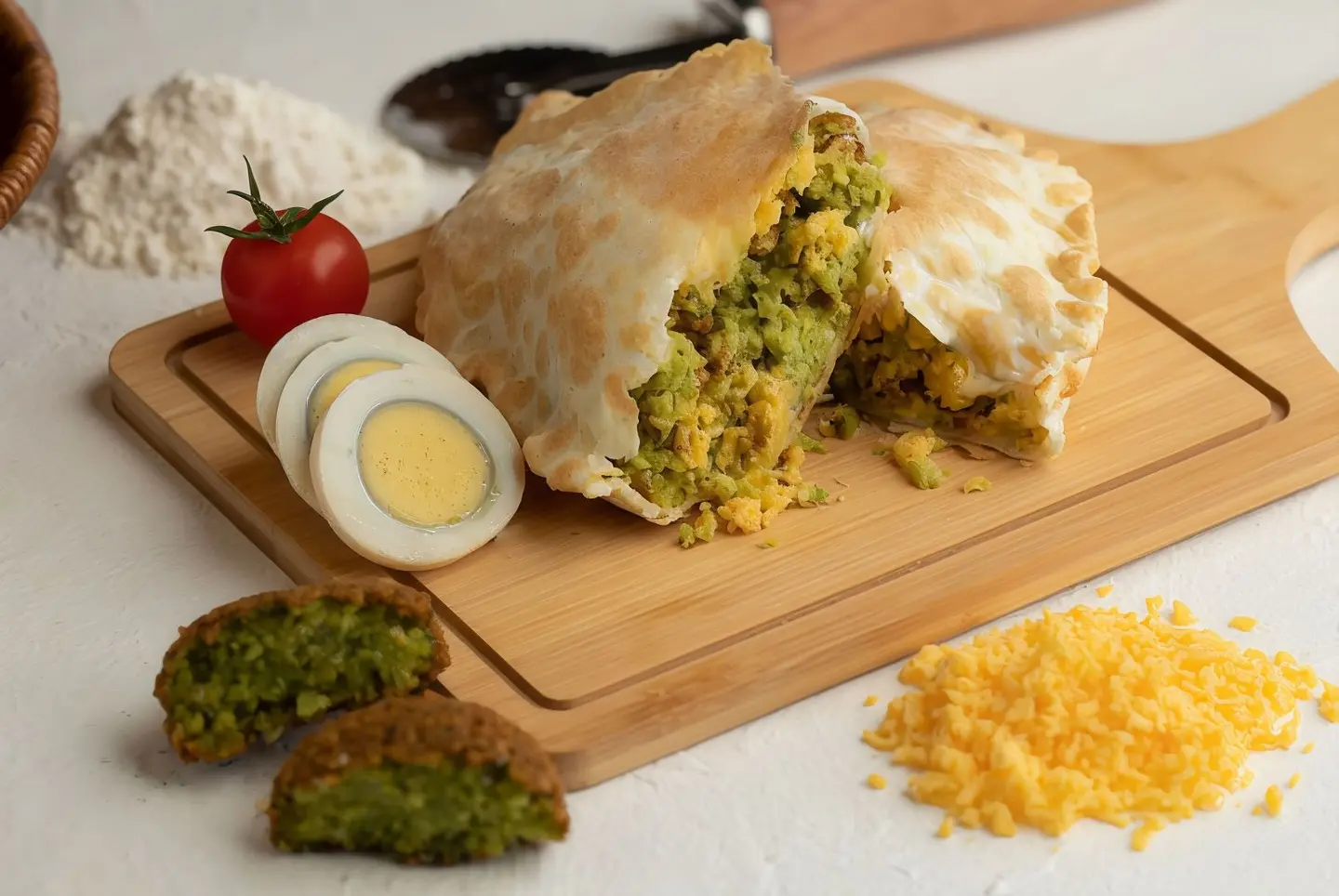 Falafel Pie With Eggs