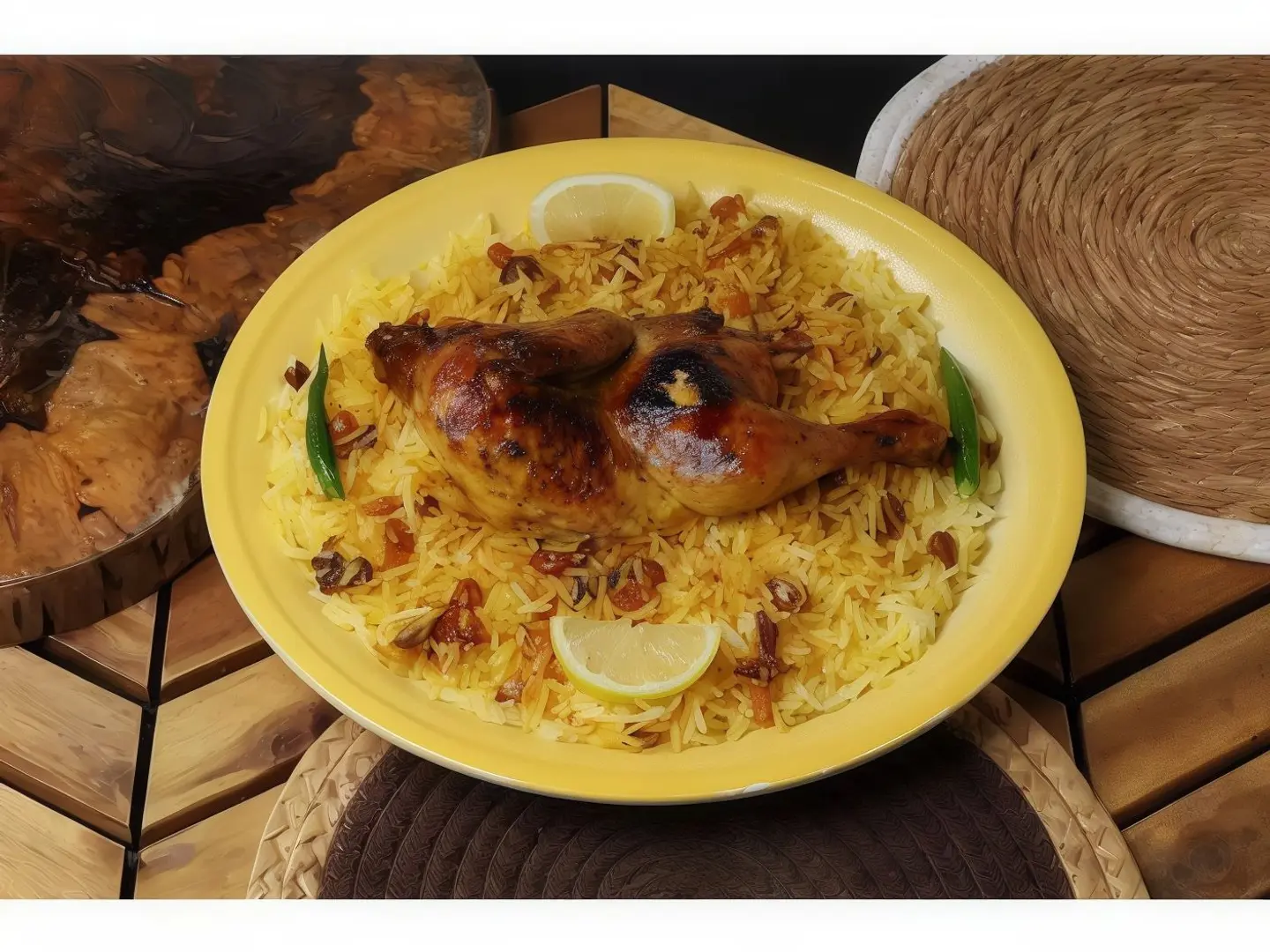 كبسة دجاج حايلية - ربع دجاجة