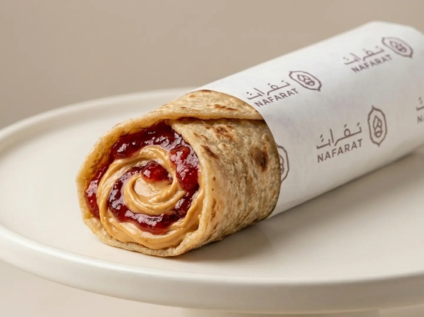 Chapati With Peanut Butter And Jam