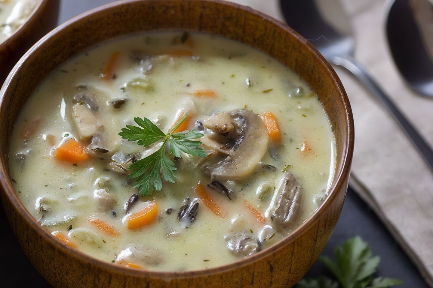 شوربة الدجاج بالكريمة