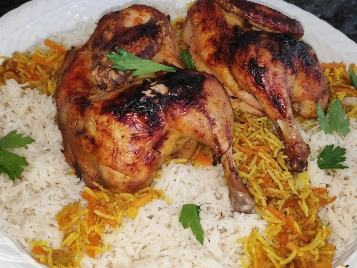 كبسة دجاج - نص حبة دجاج