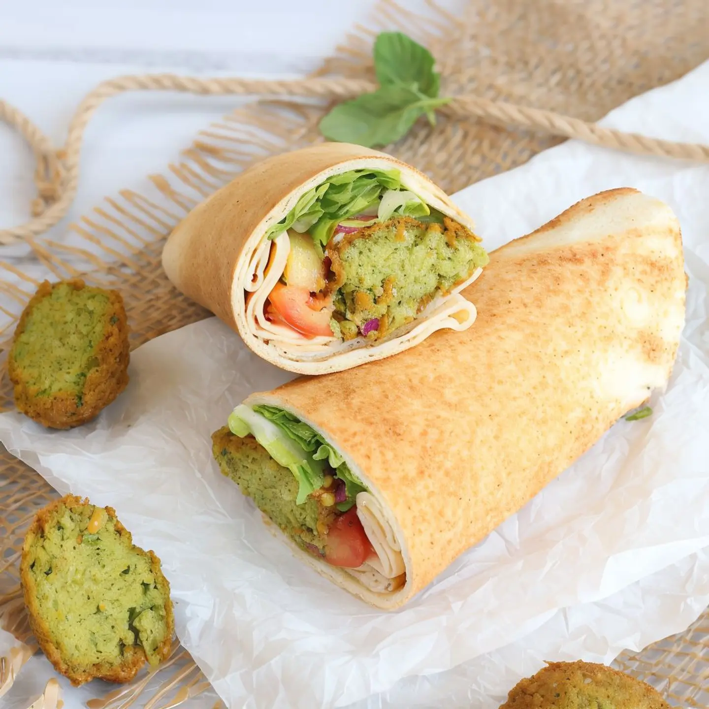 Falafel, Eggs And Cheese Sandwich