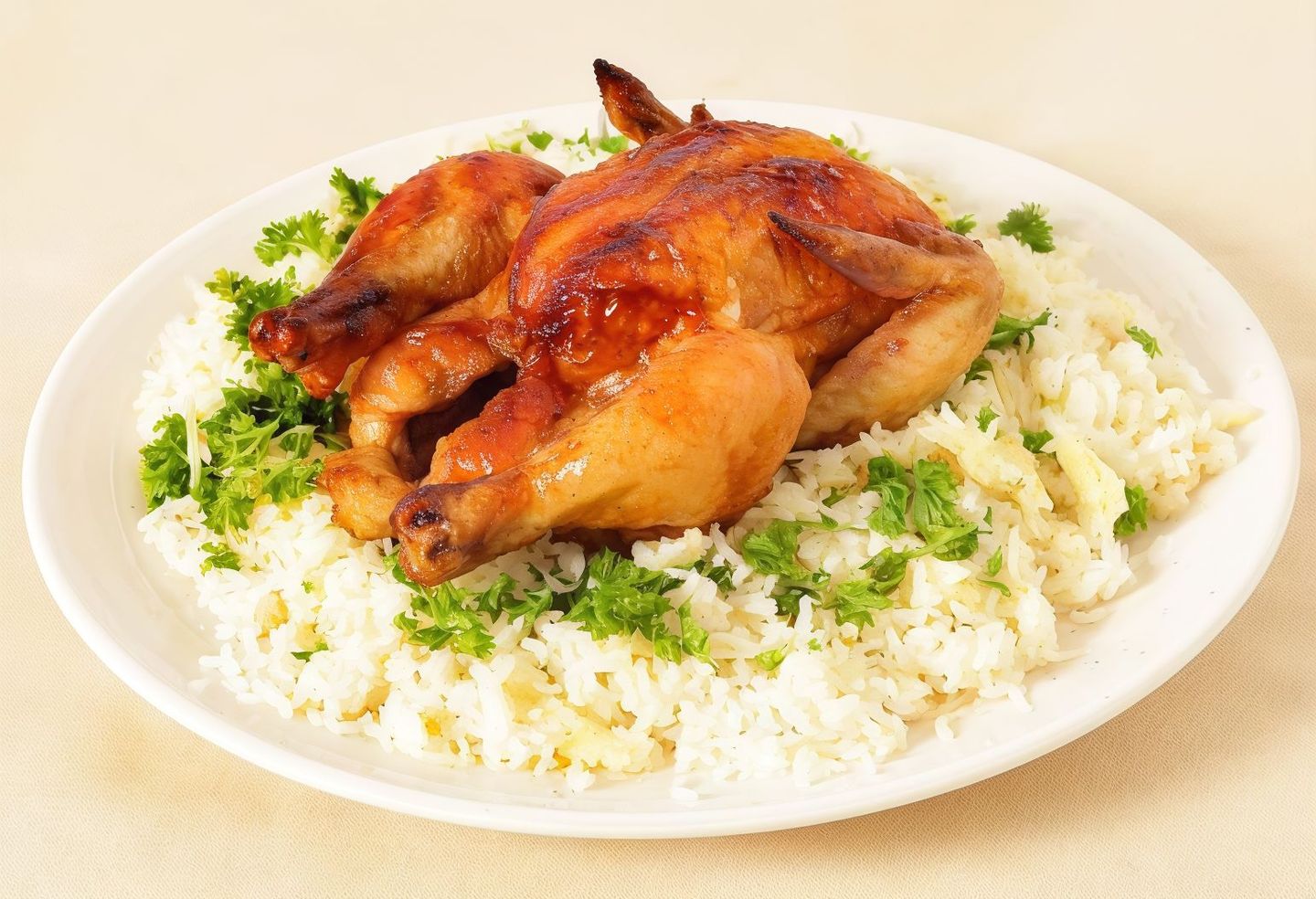 Fried Chicken With Rice - Whole