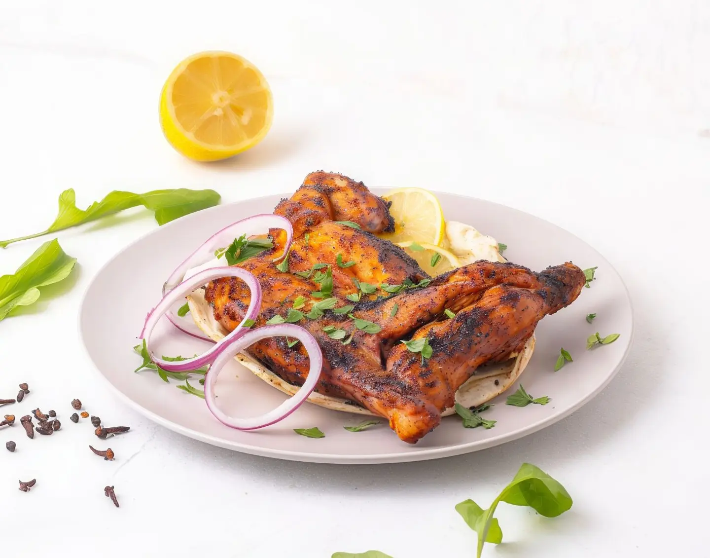 نصف حبة على الفحم