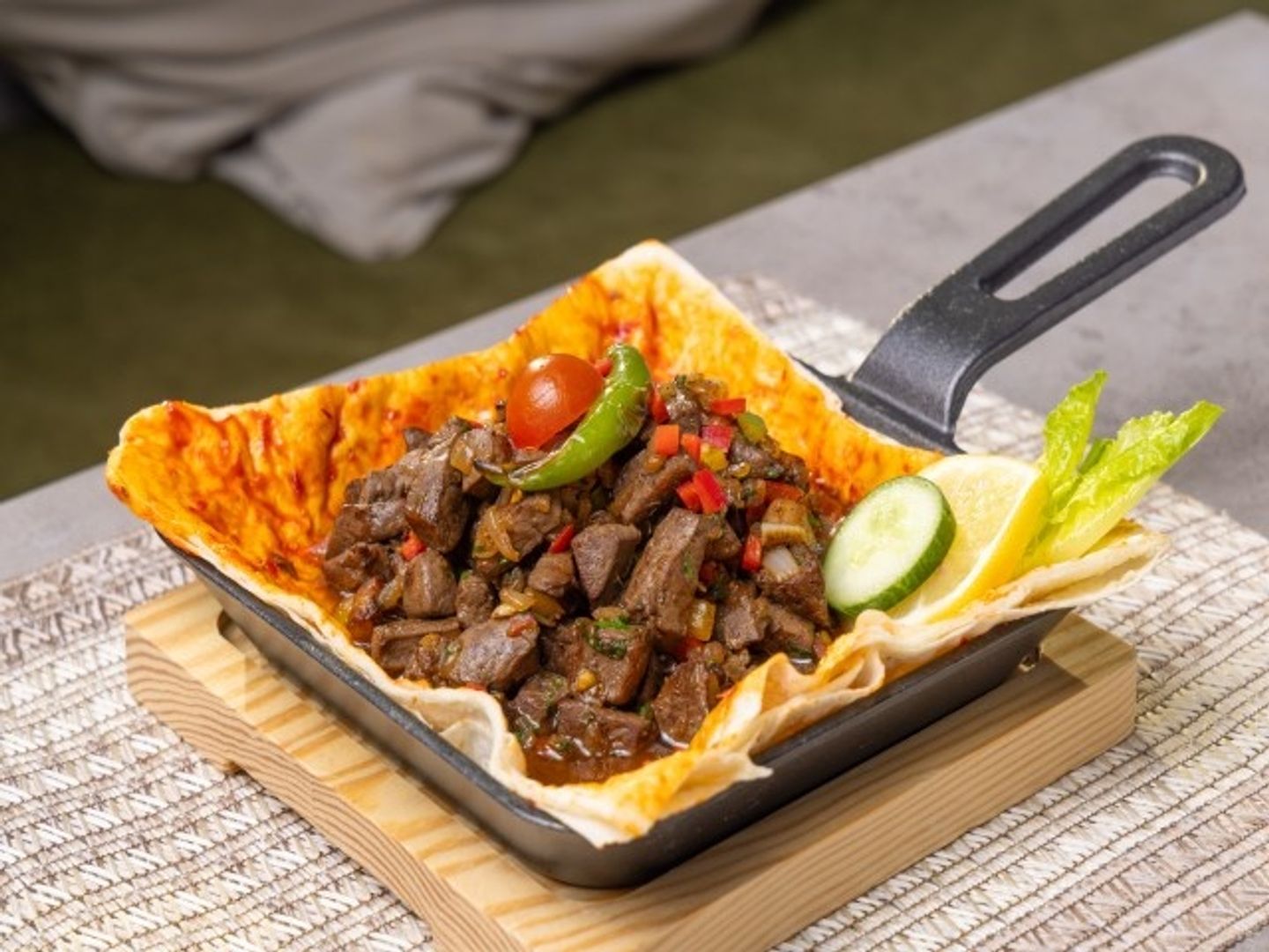 كبدة غنم بالريحان