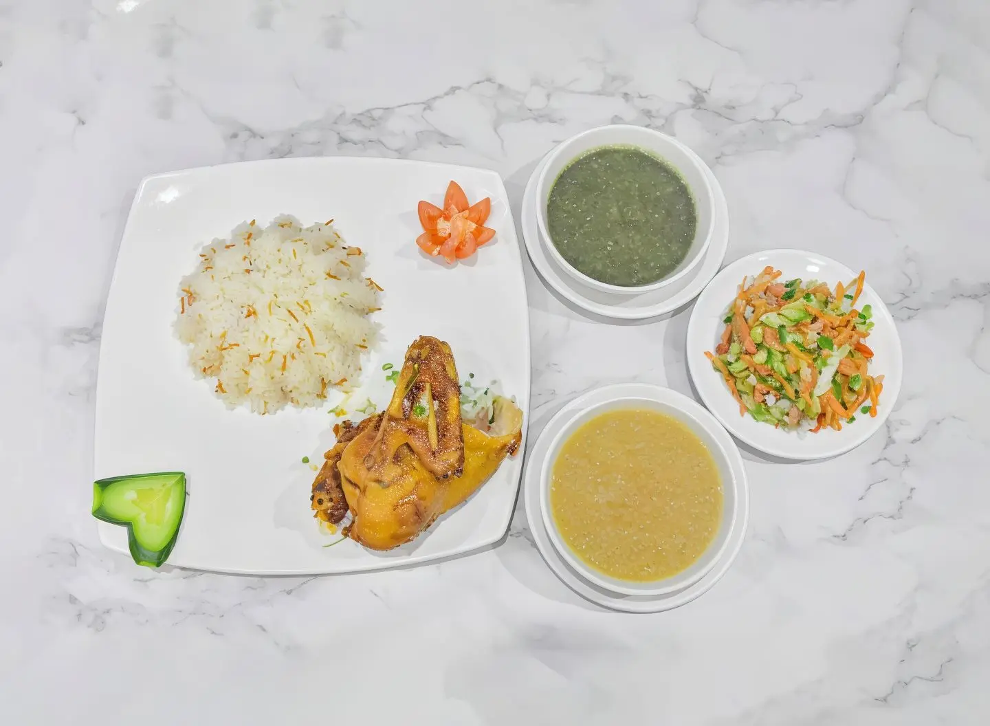 وجبه ربع بط مع أرز