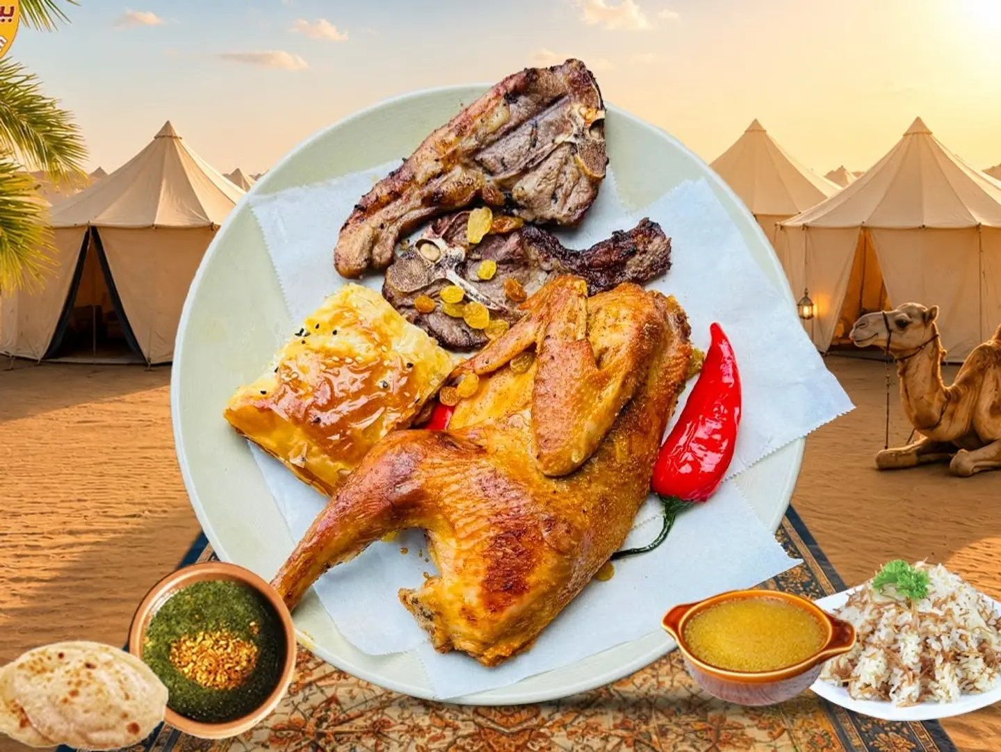 وجبة نص ديك بلدى