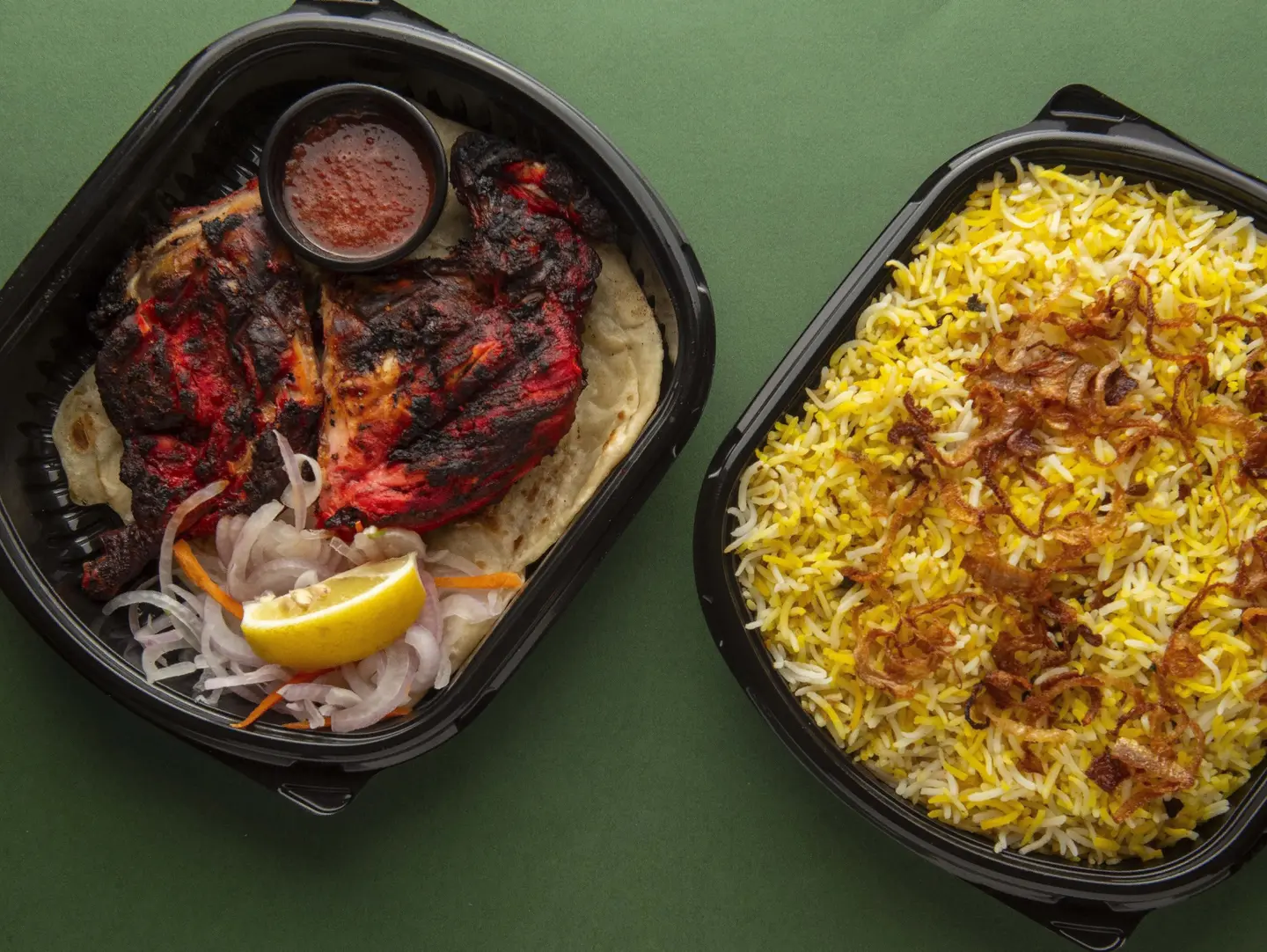 Charcoal Tandoori Chicken With Rice