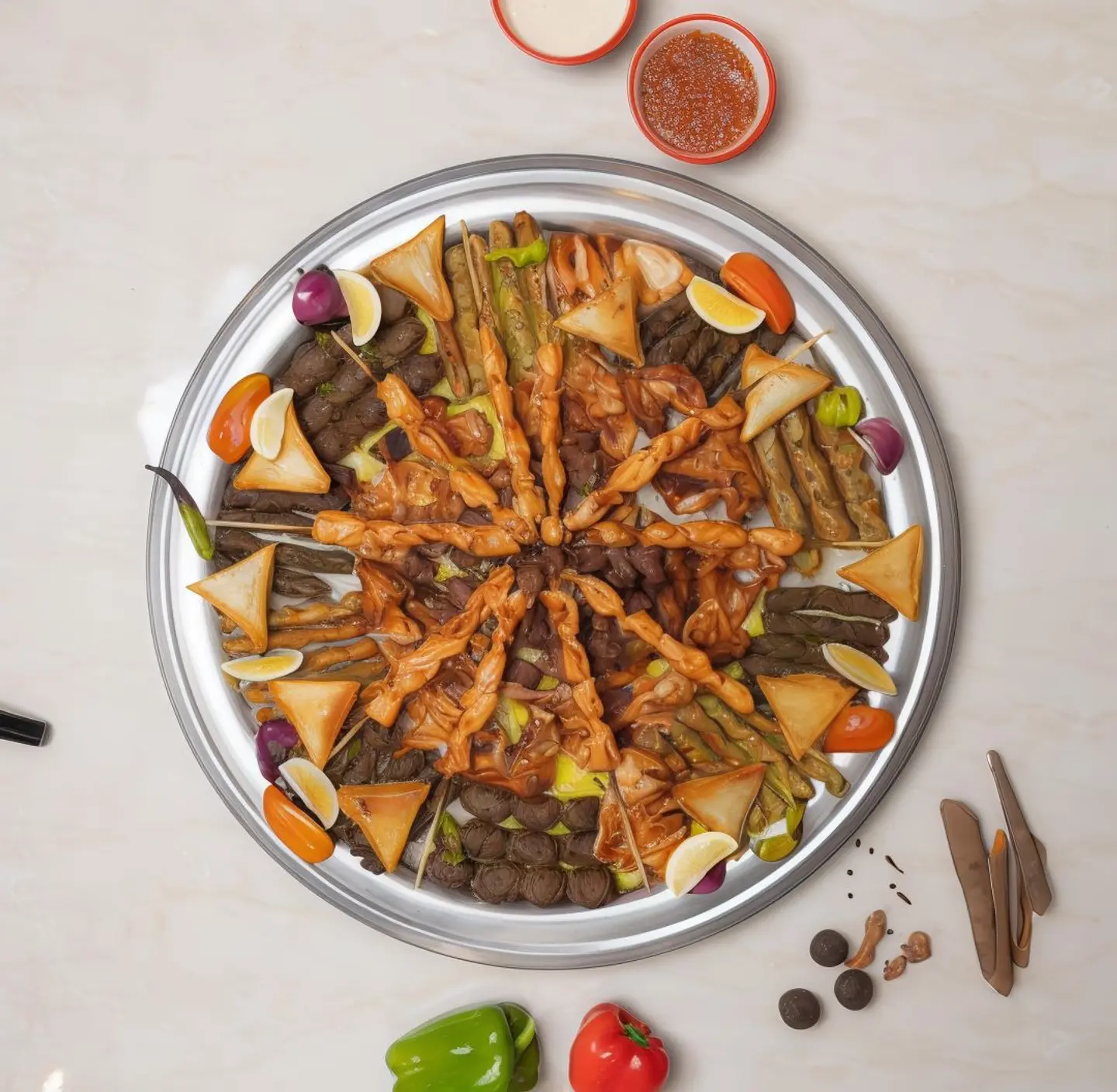 طبق عنابي - مع الأرز