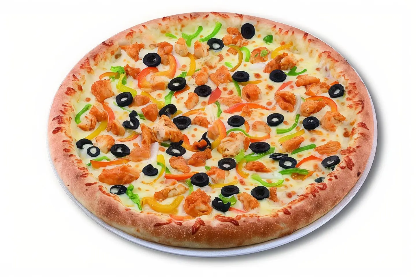 Chicken Pieces Vegetable Pizza