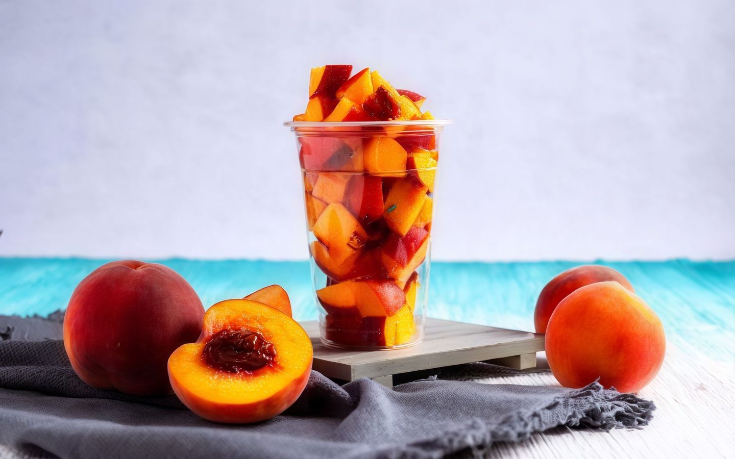 قطع خوخ - كوب