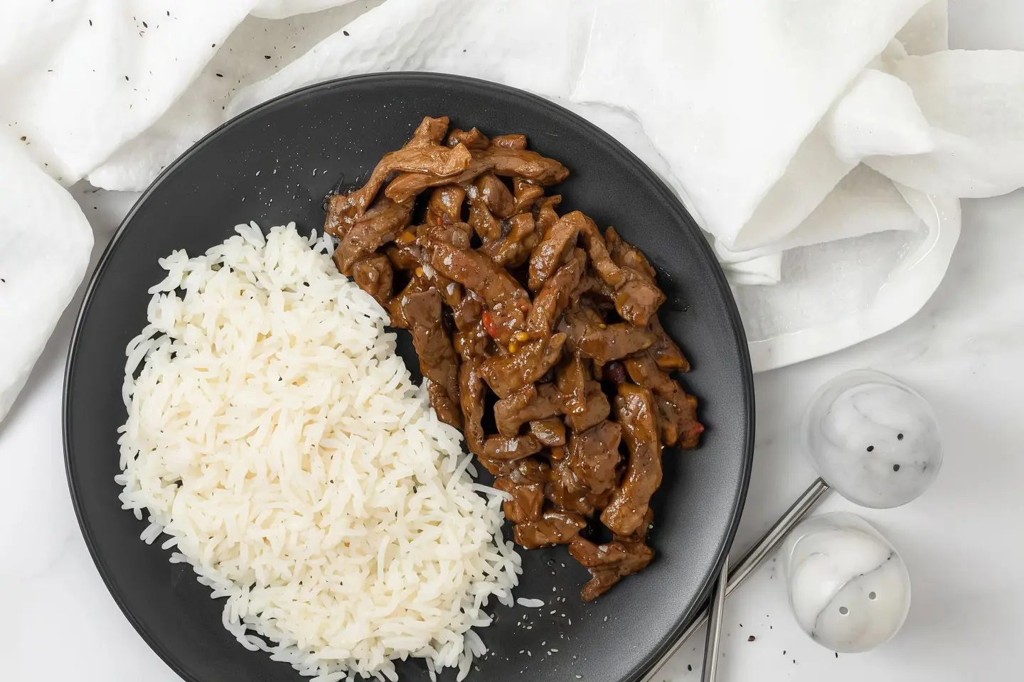 Beef Slices With Rice