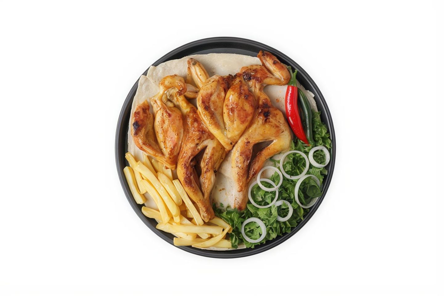 دجاج مظبي سادة - نص حبة دجاج