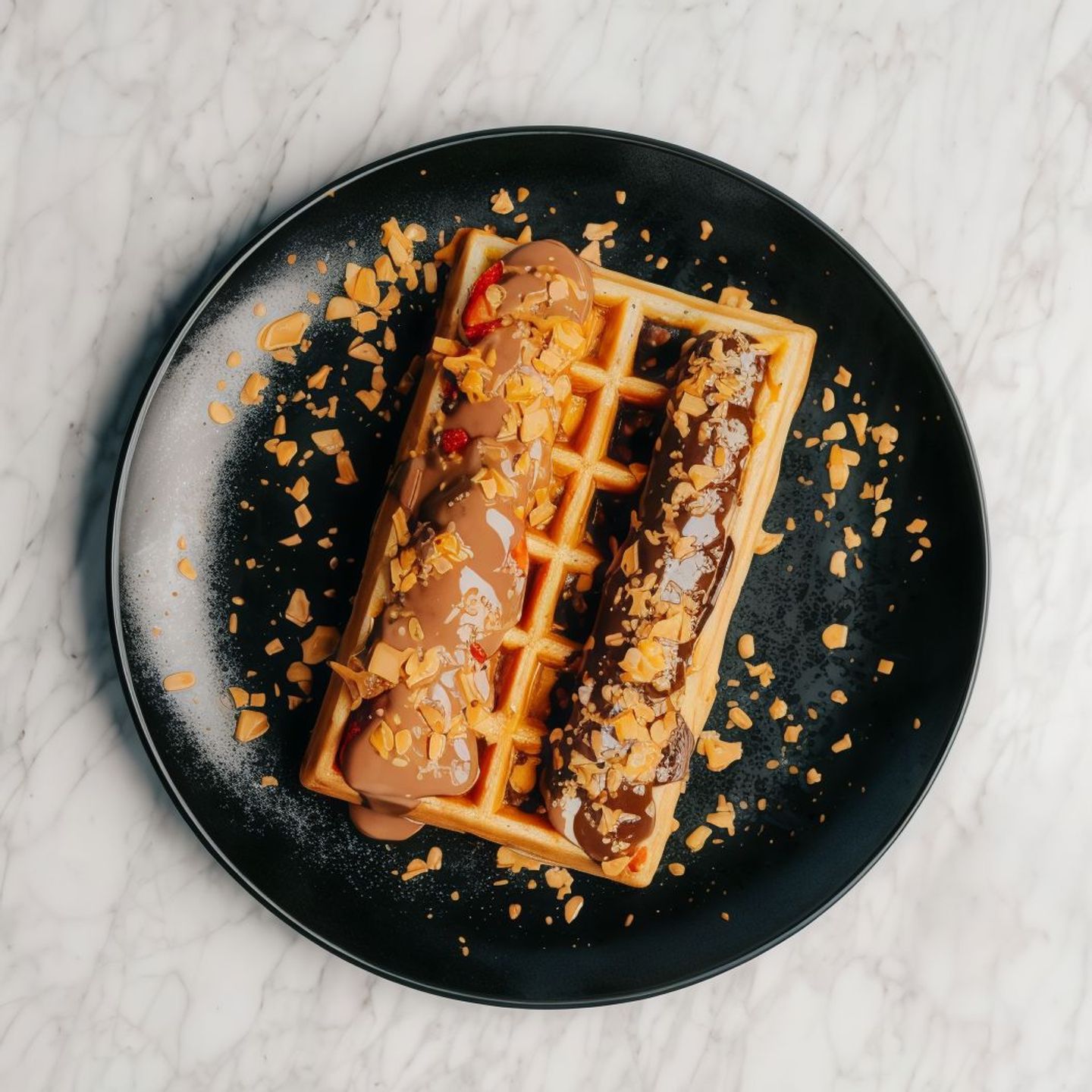 Strawberry And Belgian Chocolate Waffle