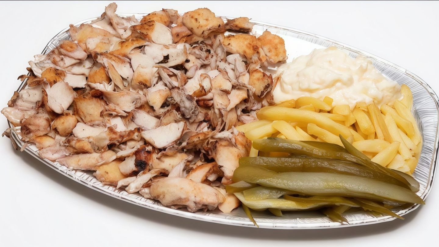 صحن شاورما   وسط