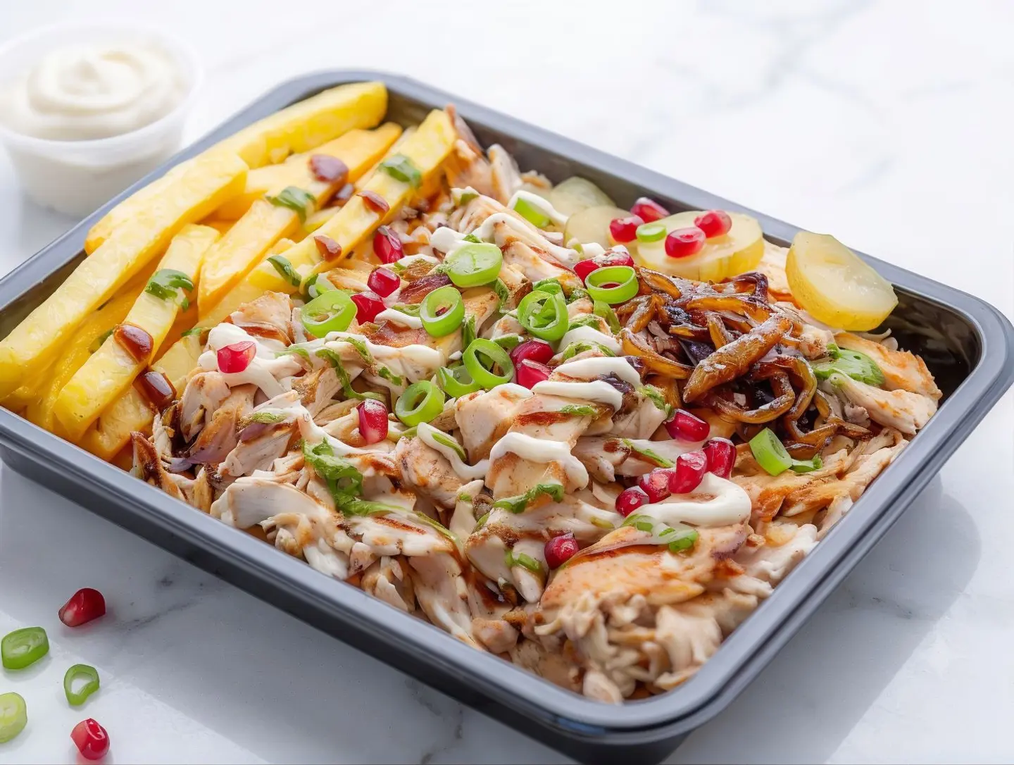 Shredded Chicken Shawarma Plate