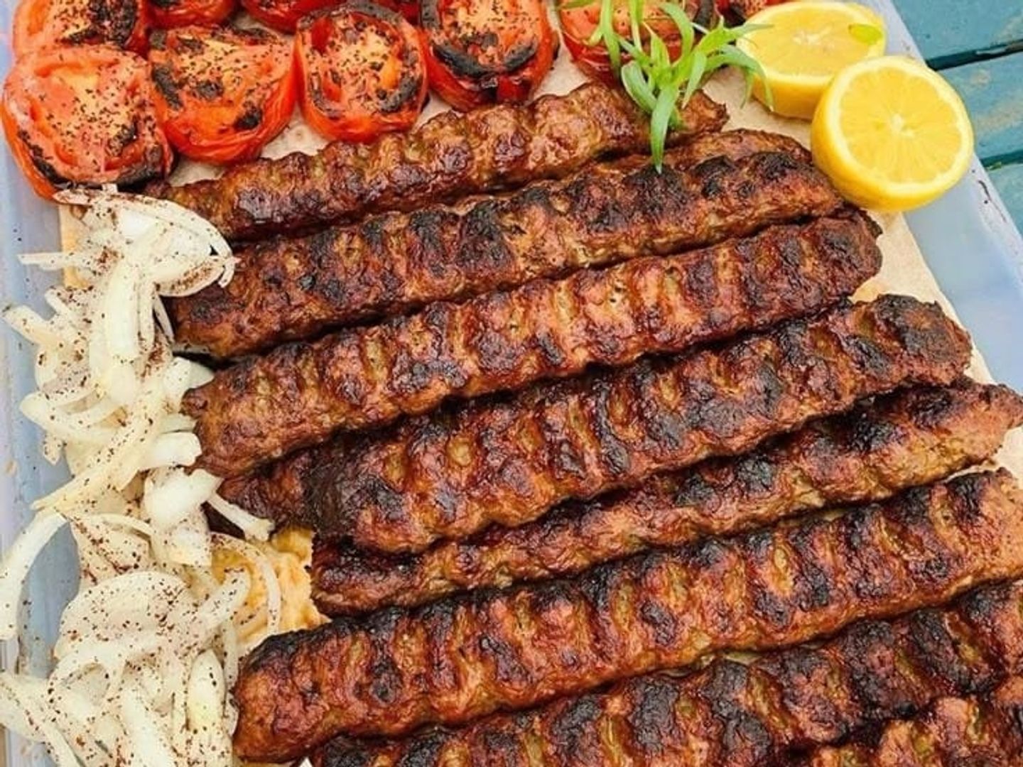 Half A Kilo Of Meet Kebab With Rice And Potatoes