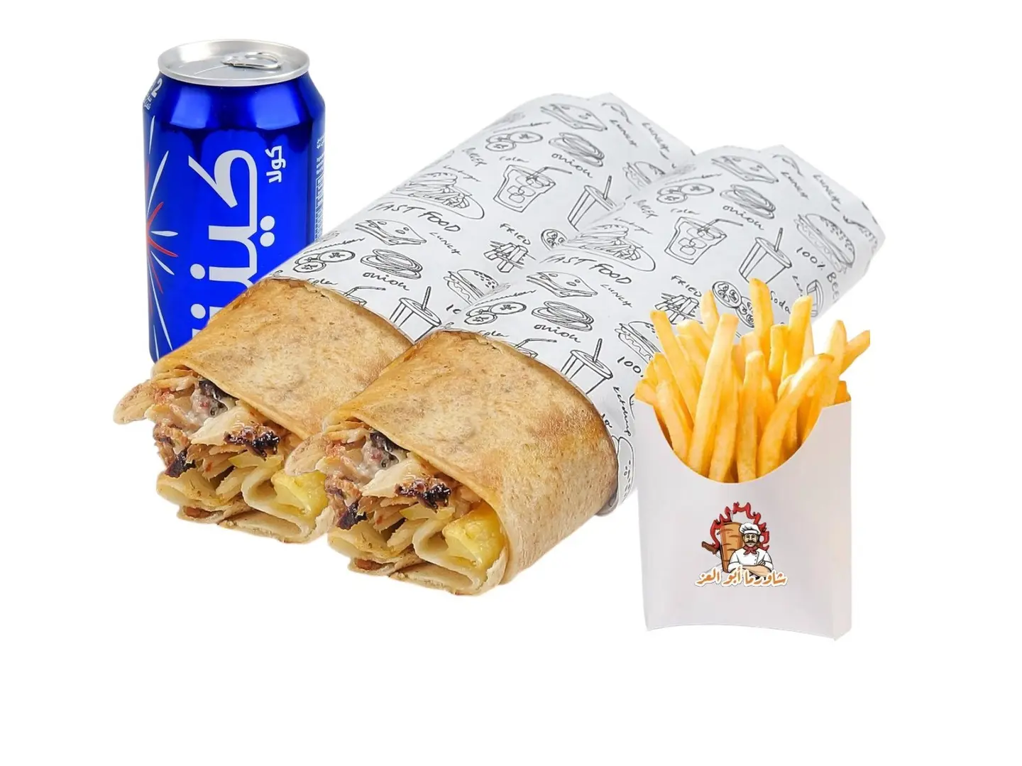 وجبة 2 ساندويتش شاورما صغير