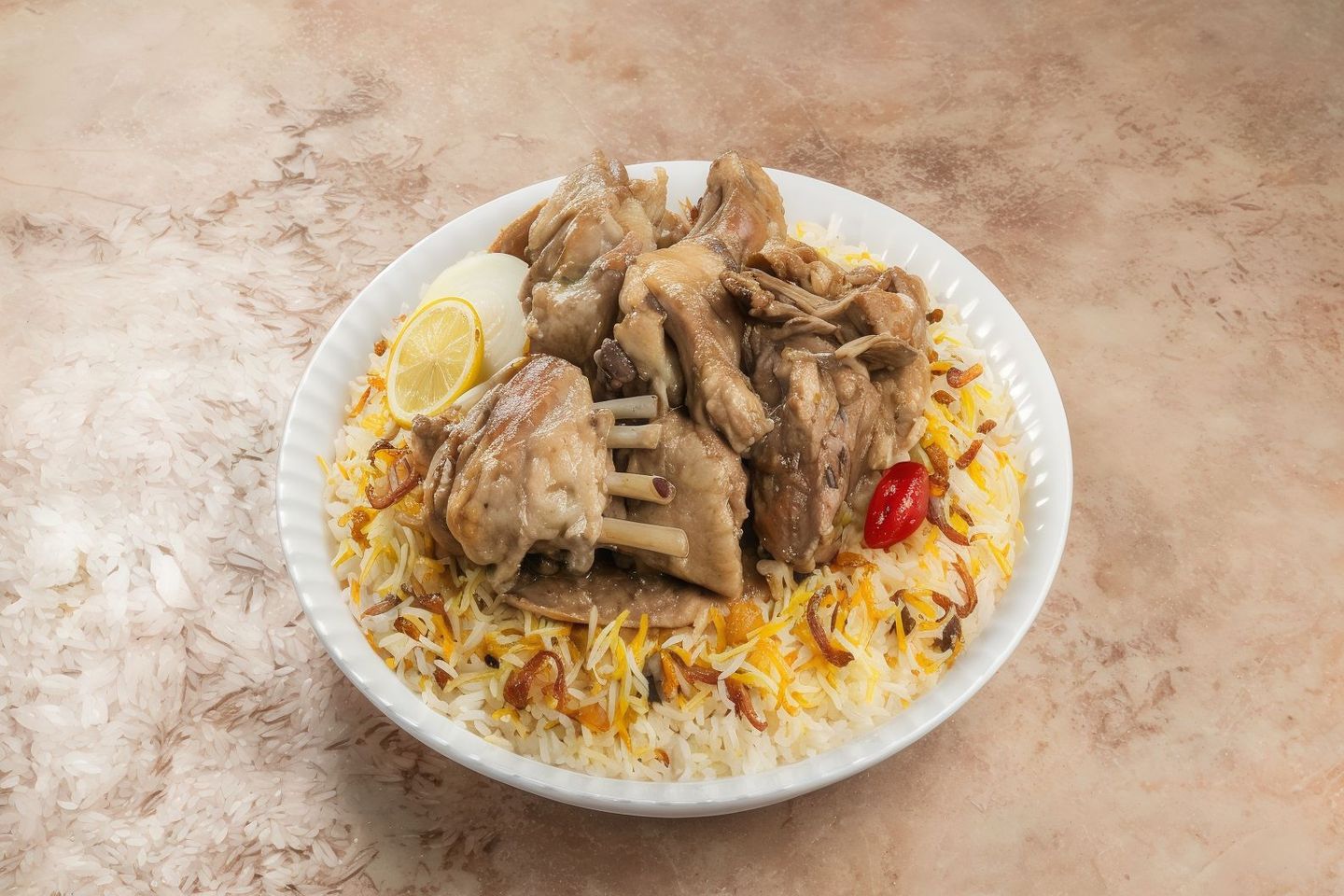 نفر لحم مكموت مع الرز - رز الموروث