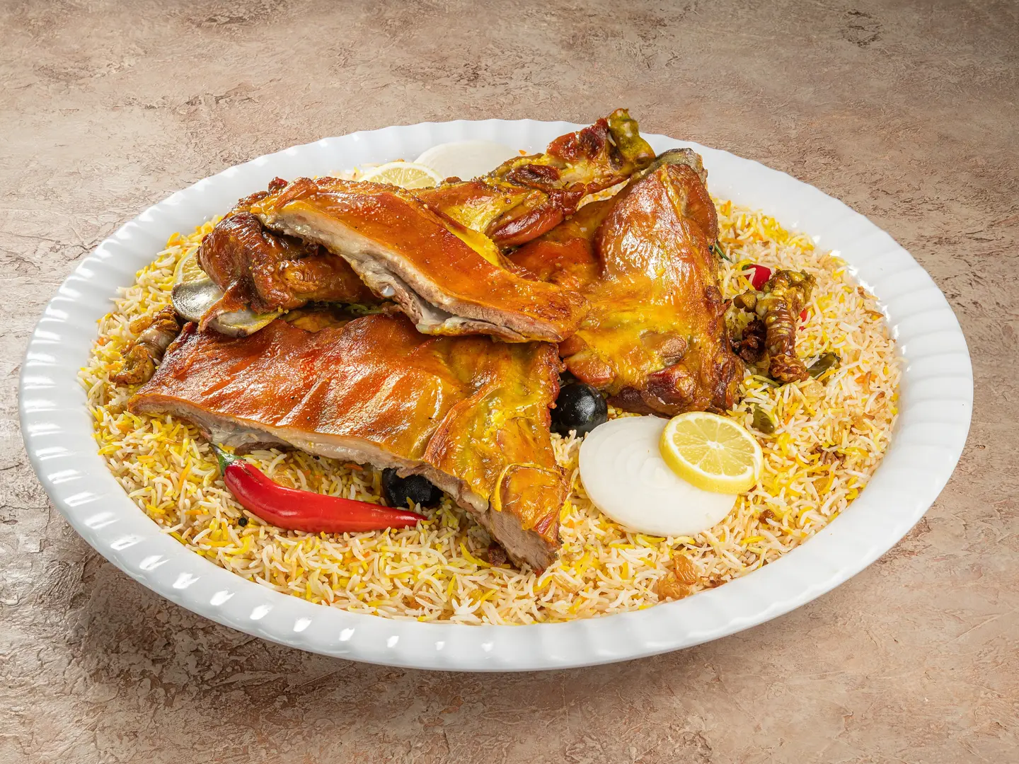 نفر لحم تيس مندي مع أرز