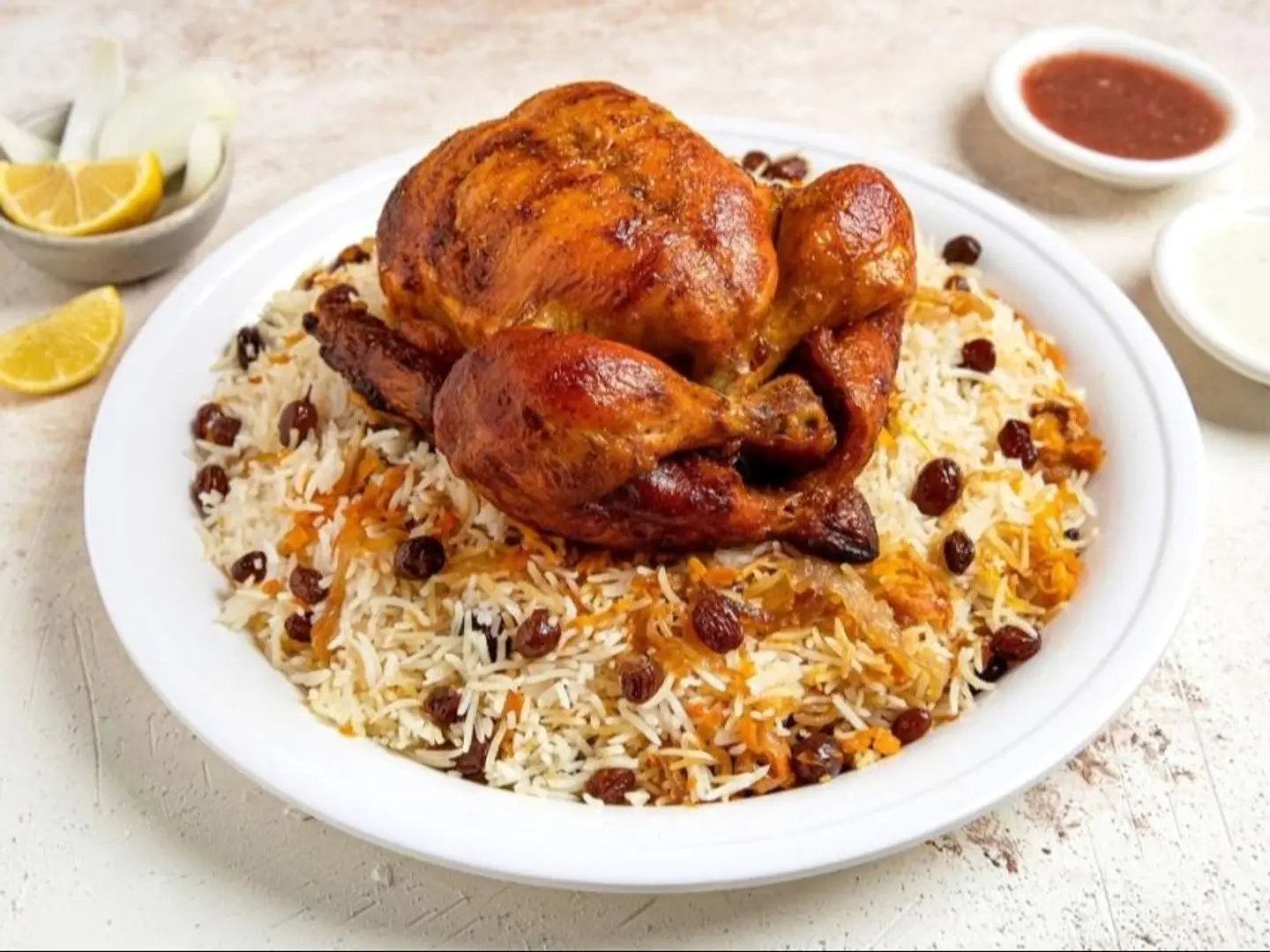 حبة دجاج شواية مع الأرز