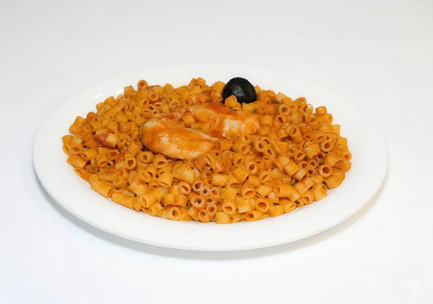 نص حبه دجاج مع المكرونه