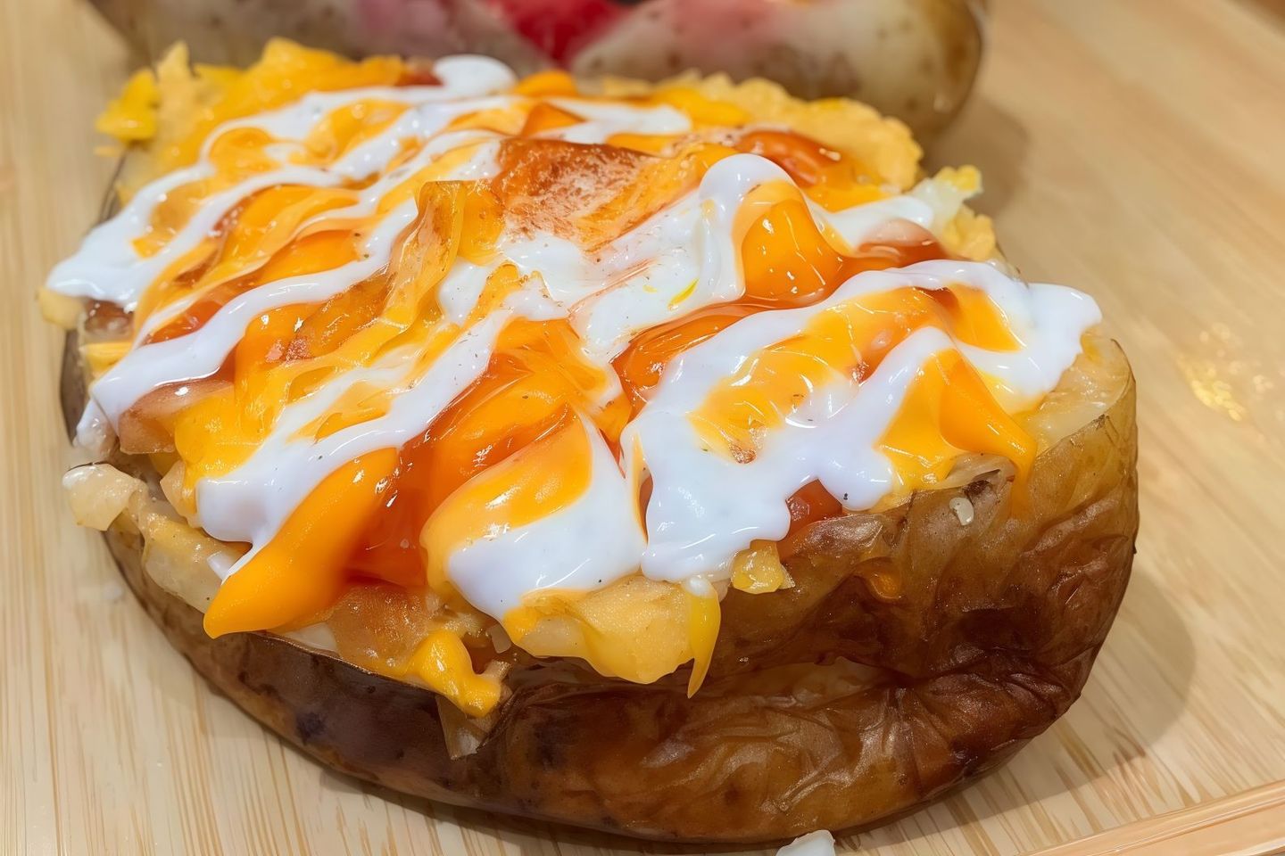 Baked Potato With Cheeses