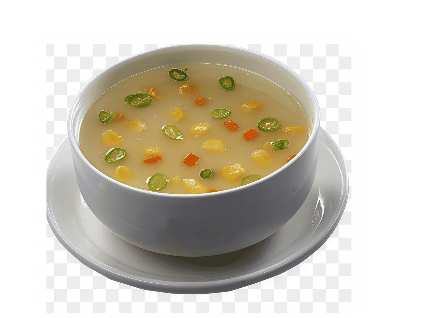 شوربة الذرة الحلوة بالخضروات
