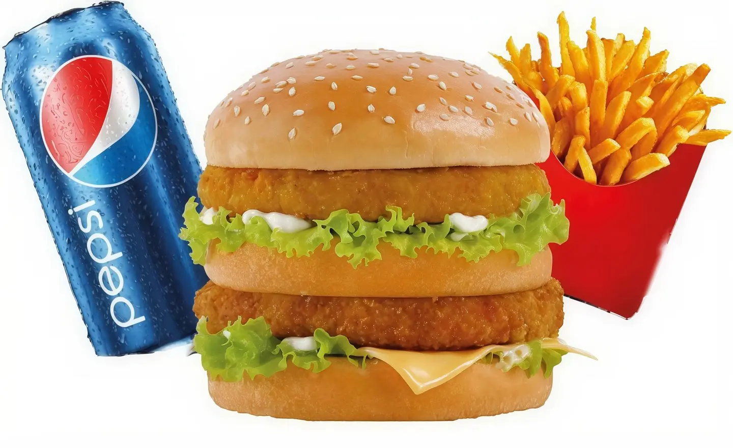 Double Chicken Burger Meal